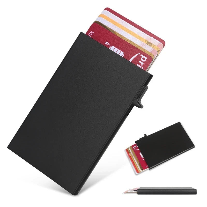 Slim Metal Pop-Up Card Holder for Men & Women