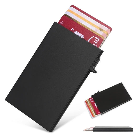 Slim Metal Pop-Up Card Holder for Men & Women