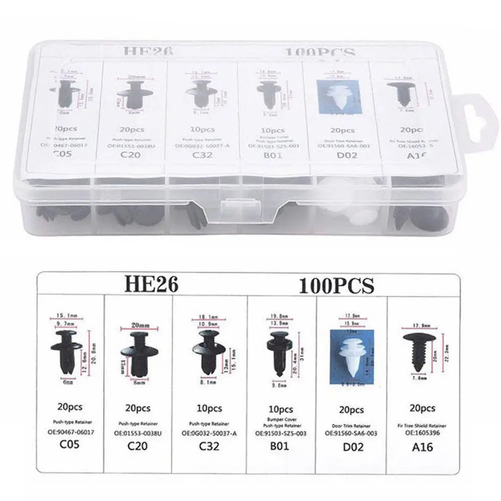 Car Trim Retainer Clips, 50 or 100 Pieces