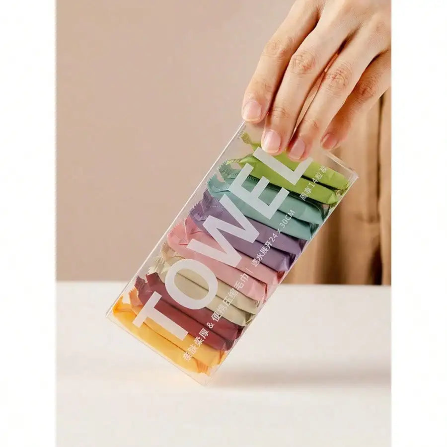 Disposable Compressed Washcloths - Thick Cotton Travel Towels for Face & Beauty Cleansing (14 Pack)