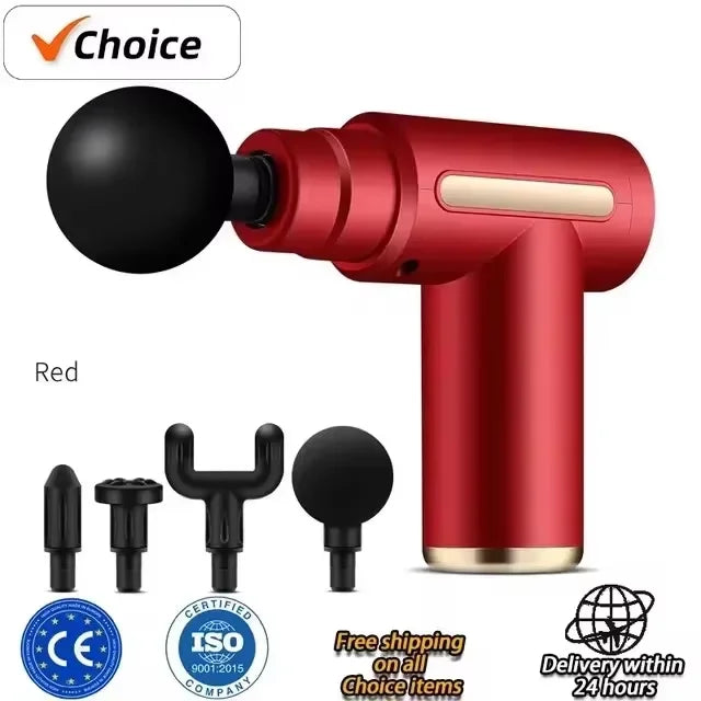 Mini USB Massage Gun - Portable Percussive Massager for Neck, Shoulders & Back