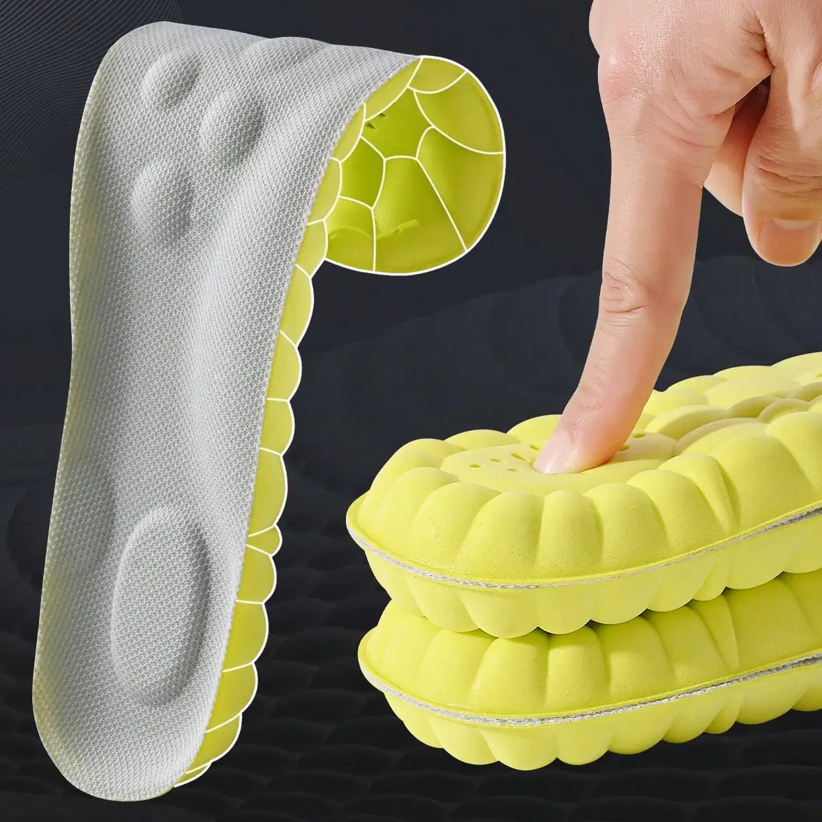 Latex Sport Insoles with Arch Support, Breathable & Deodorizing