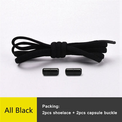 No-Tie Elastic Shoelaces with Metal Lock