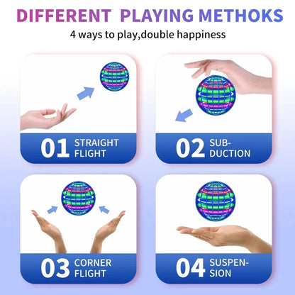 LED UFO Flying Orb Ball — Auto-Spinning, Magic Flying Toy for Kids