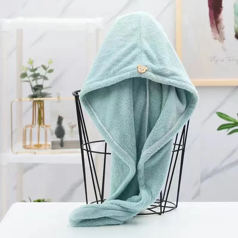 Microfiber Hair Towel Turban - Quick-Dry Anti-Frizz Wrap with Button Lock | Available in 1, 3, 5 & 10-Pack - Flexivo
