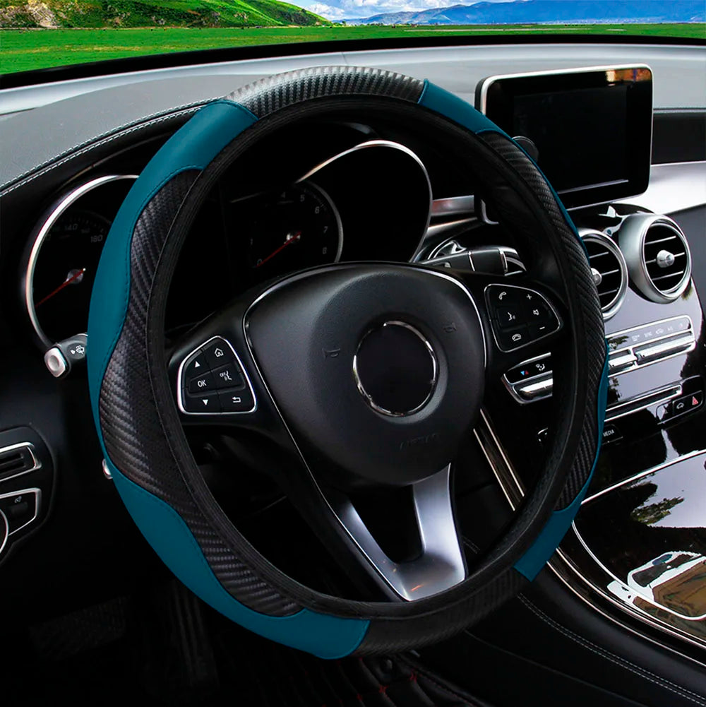 PU Steering Wheel Cover for 14.5–15 in Wheels