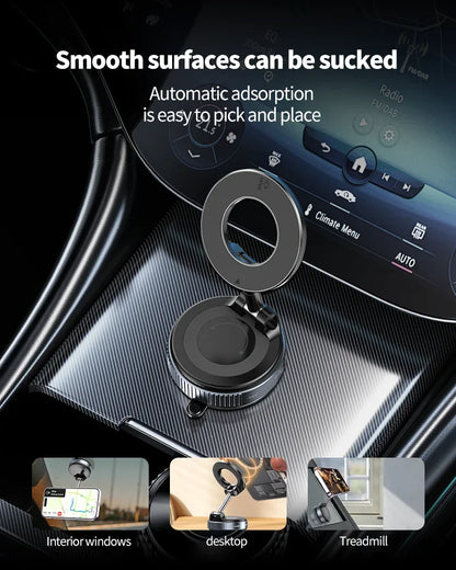 Magnetic Phone Holder — 360° Rotating Foldable Mount for Car, Gym & Kitchen - Flexivo