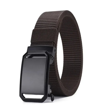 Automatic Buckle Canvas Tactical Belt for Men