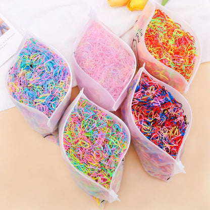 Mini Rubber Hair Ties, 500–2,000 Pack