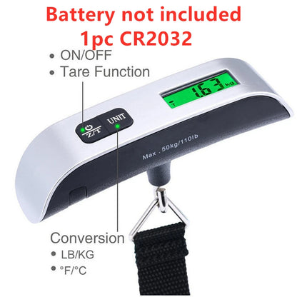 Digital Luggage Scale, 110 lb Capacity with LCD Display