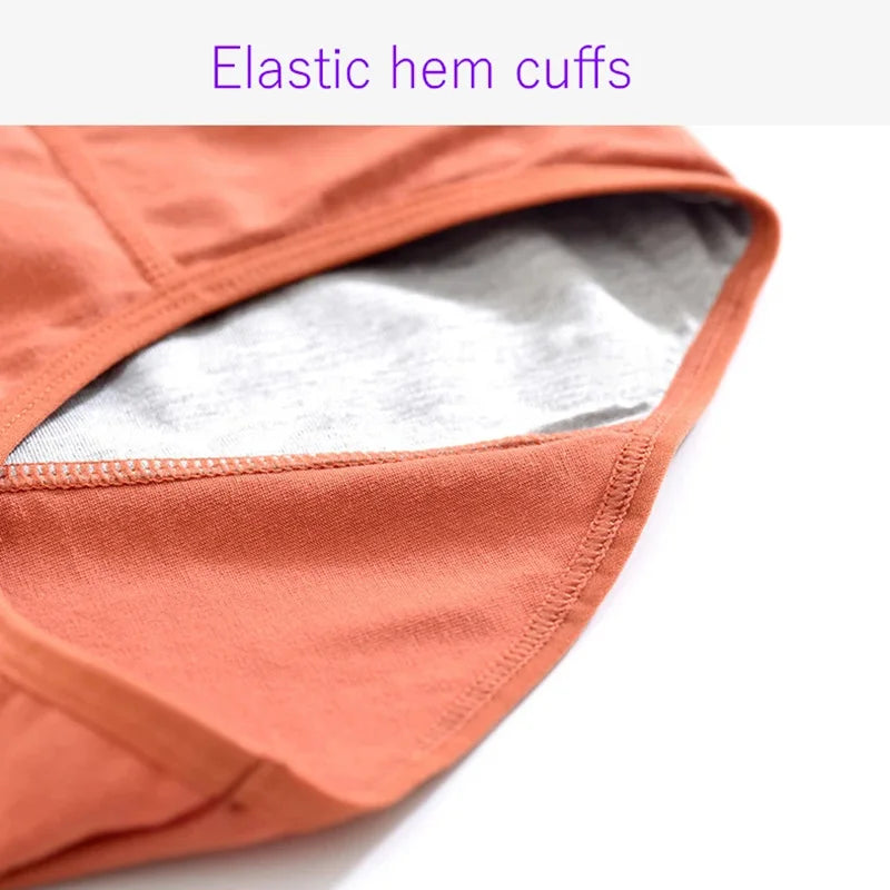 Cotton Menstrual Period Underwear – High Waist, Leak-Proof Briefs (M–XXL)