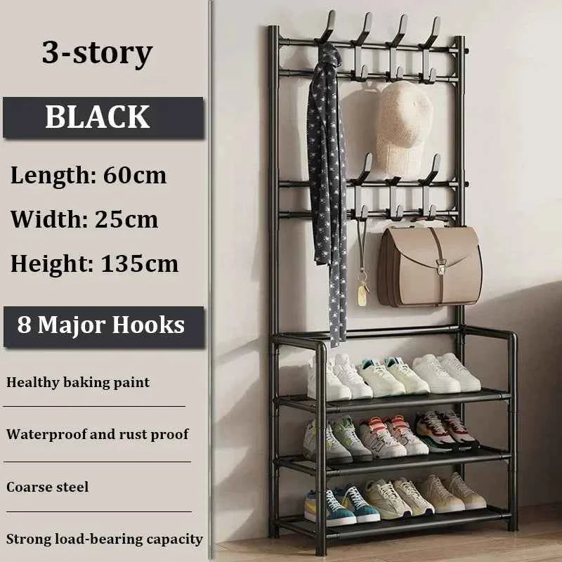 Multi-Layer Shoe and Hat Rack - Stylish Freestanding Organizer for Entryway and Bedroom - Flexivo