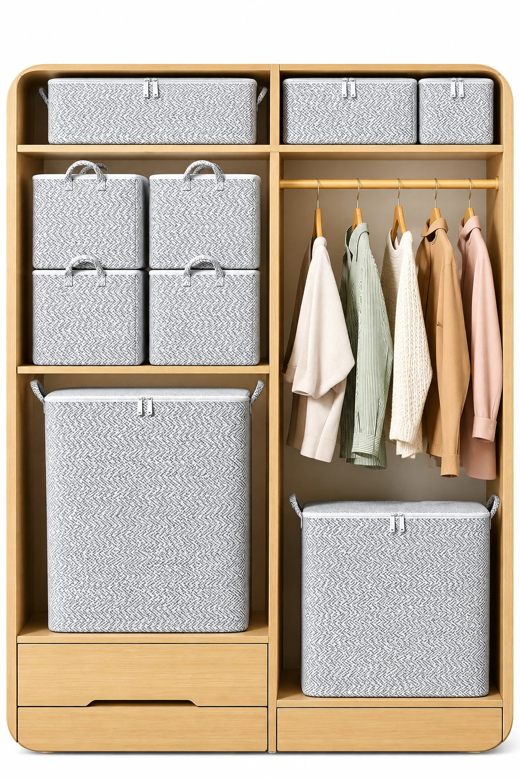 Zippered Non-Woven Storage Bag, 30L to 220L