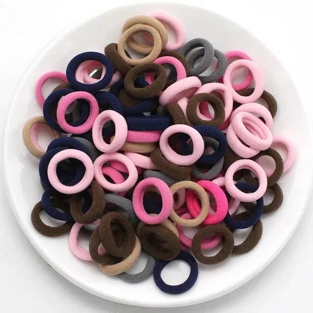 Nylon Mini Elastic Hair Ties, Assorted Packs