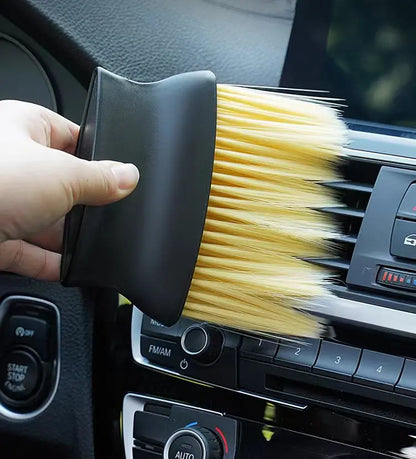 Car Interior Detail Brush with Soft Nylon Bristles