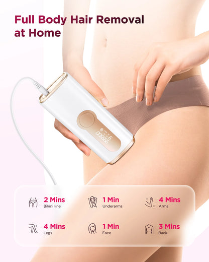 IPL Laser Hair Removal Device – 990,000 Flashes, Permanent Painless Hair Remover for Face, Body & Bikini