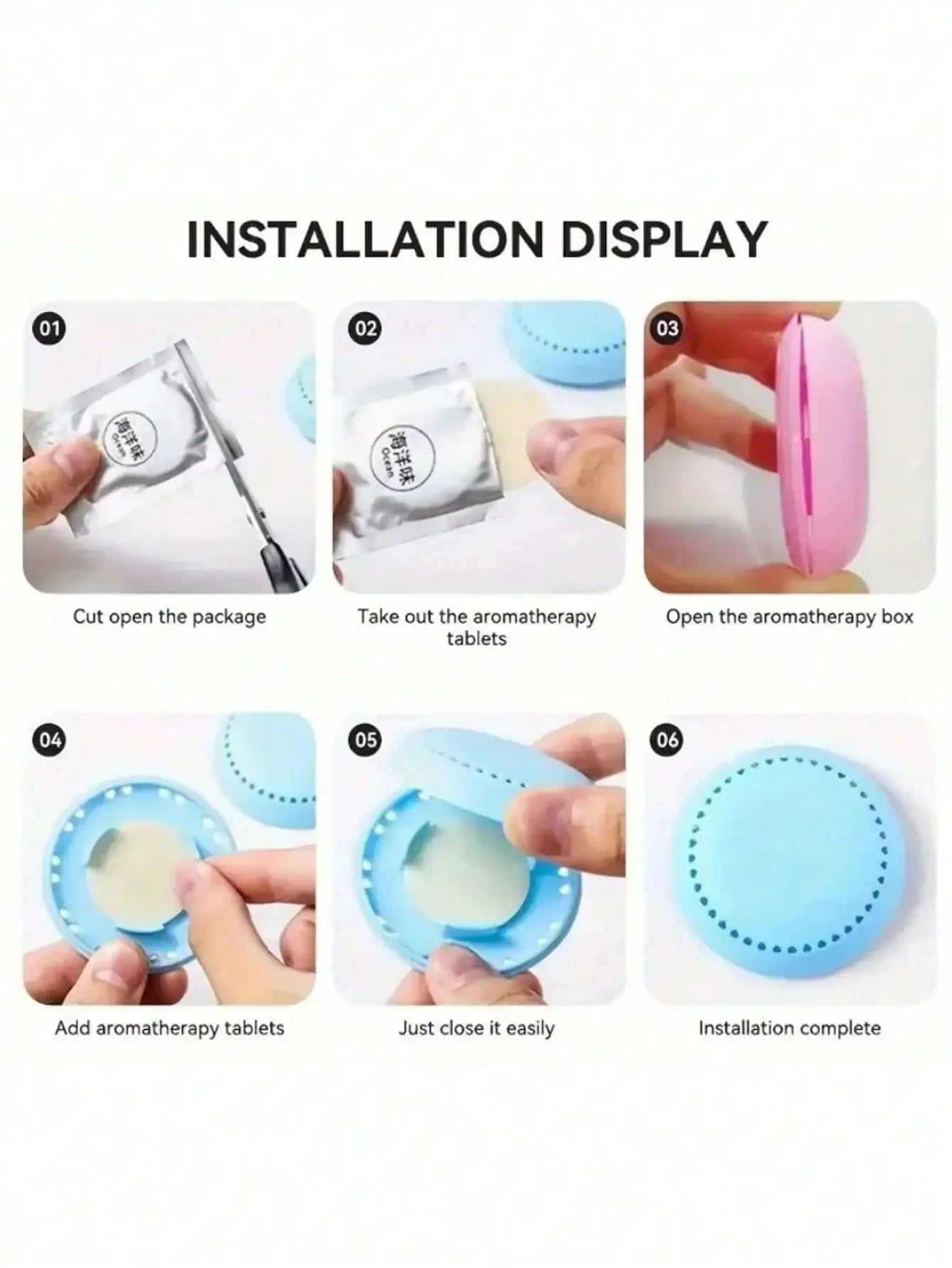 Jasmine Scented Air Freshener Sheets – 10-Pack with Holders