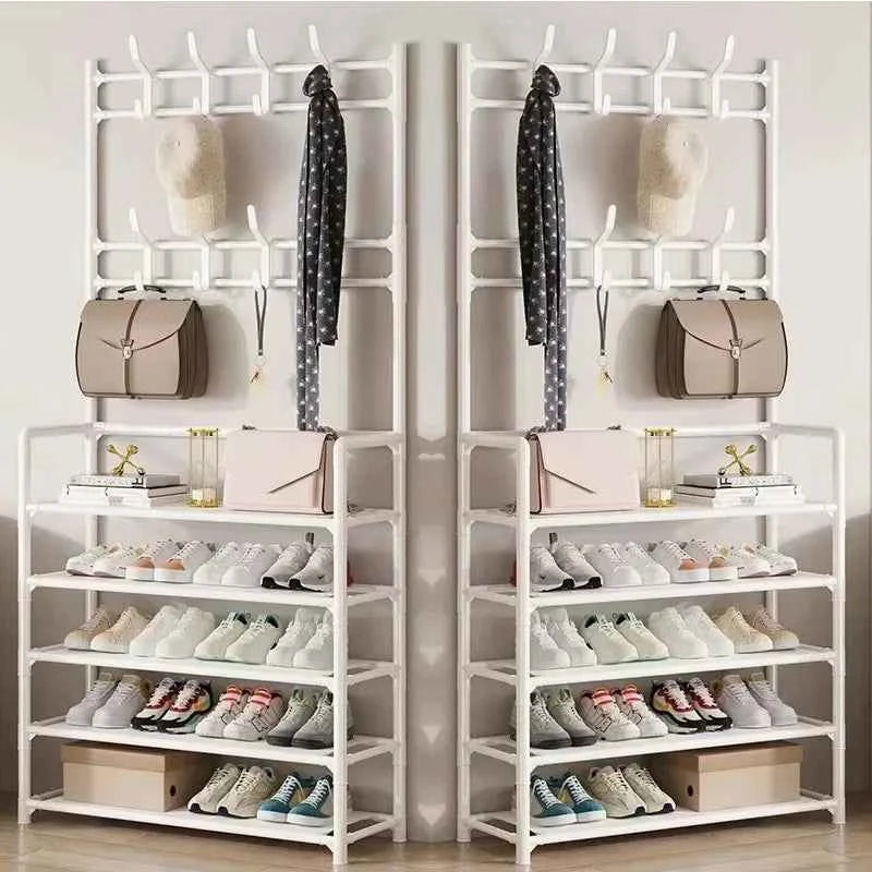 Multi-Layer Shoe and Hat Rack - Stylish Freestanding Organizer for Entryway and Bedroom - Flexivo