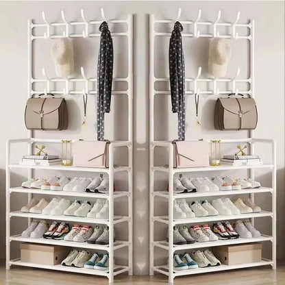 Multi-Layer Shoe and Hat Rack - Stylish Freestanding Organizer for Entryway and Bedroom - Flexivo