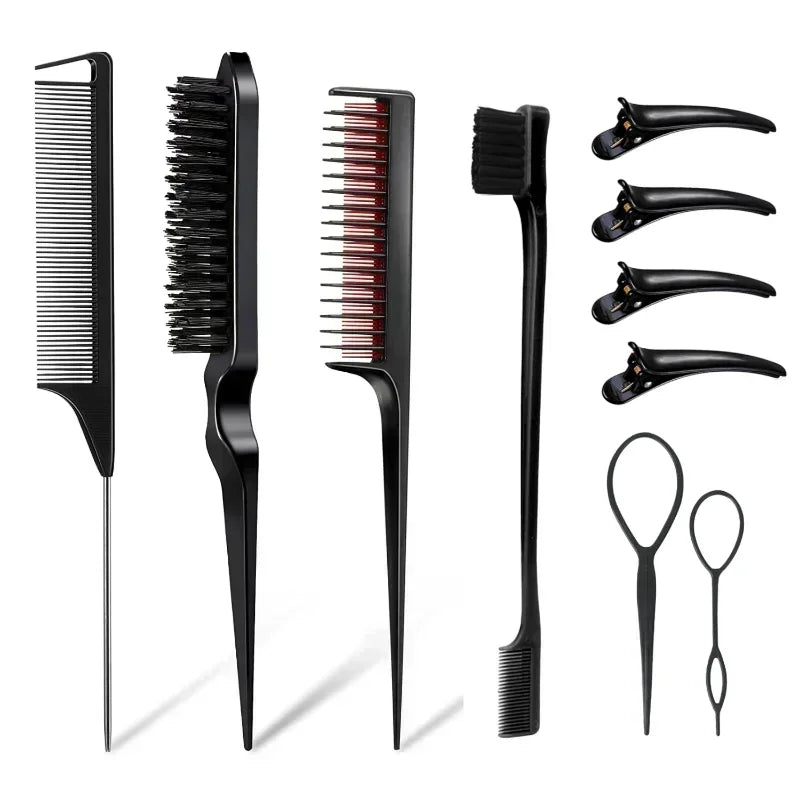 Professional Hair Styling Comb Set for Teasing, Braiding, and Expert Styling - Flexivo