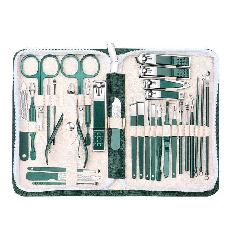 Stainless Steel Nail Care Kit with Travel Case