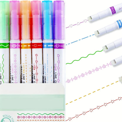 Kawaii Flower Highlighter Pens — 6-Piece Journaling Set