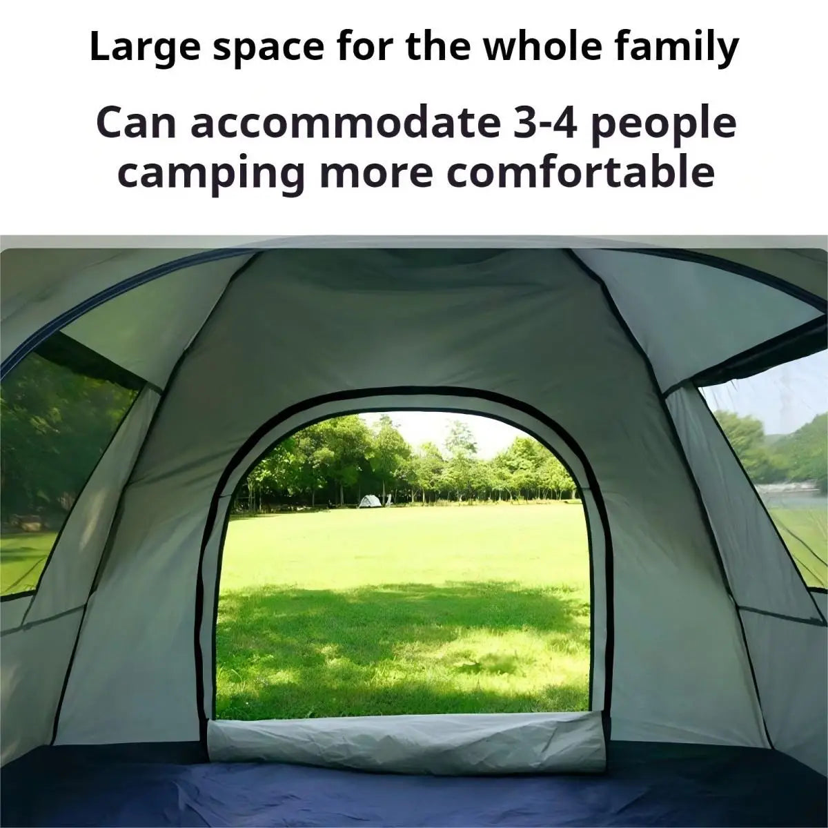 4-Person Automatic Pop-Up Camping Tent – Waterproof 4-Season