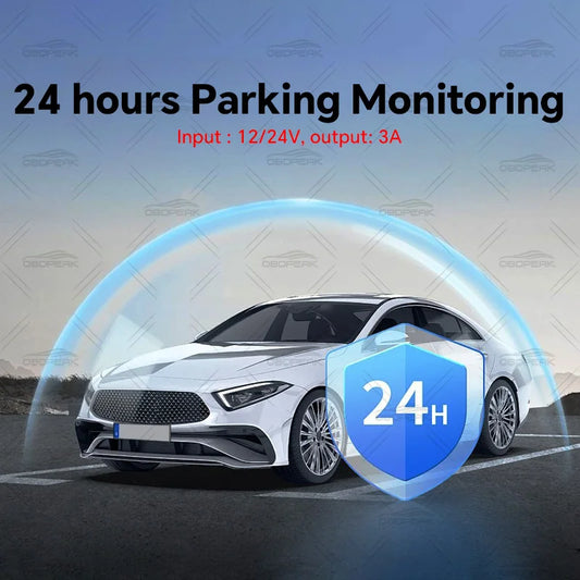 OBDPEAK Hardwire Kit - 24H Dash Cam Parking Monitor Power Cable with GPS Port for K8/K8s/K8 Pro - Flexivo