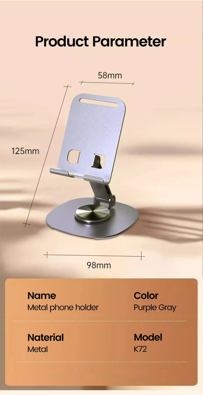 Rotating Aluminum Desktop Phone Stand