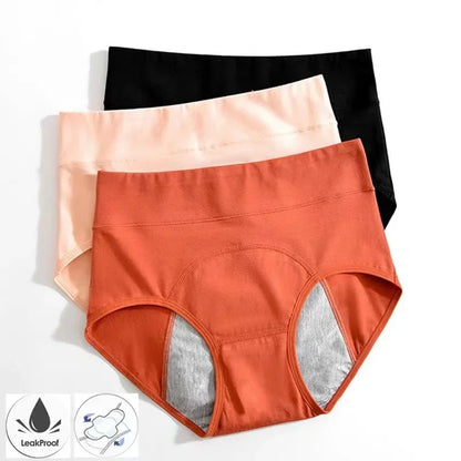 Leak-Proof Period Underwear – High Waist Cotton Briefs