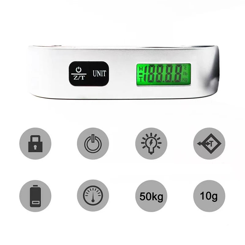 Digital Luggage Scale, 110 lb Capacity with LCD Display