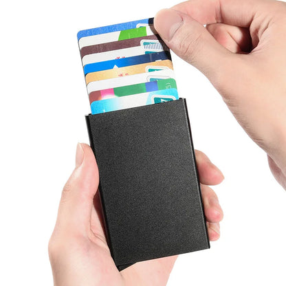 Slim Metal Pop-Up Card Holder for Men & Women