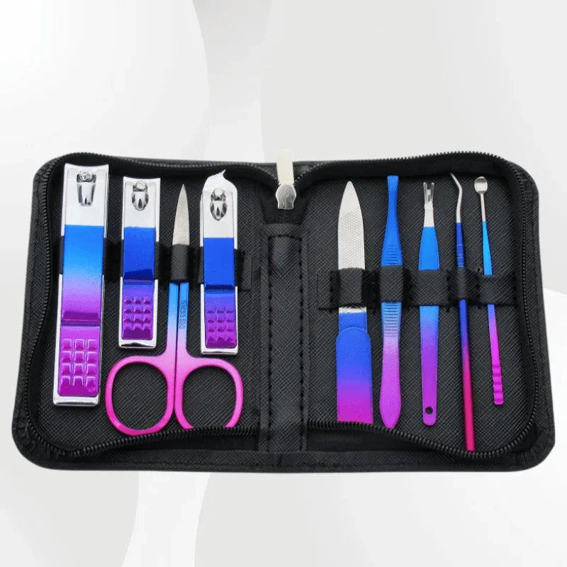 Stainless Steel Nail Care Kit with Travel Case