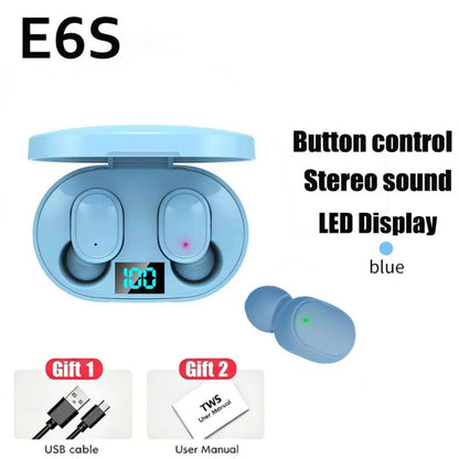 E6S TWS Wireless Earbuds with Mic & LED Display