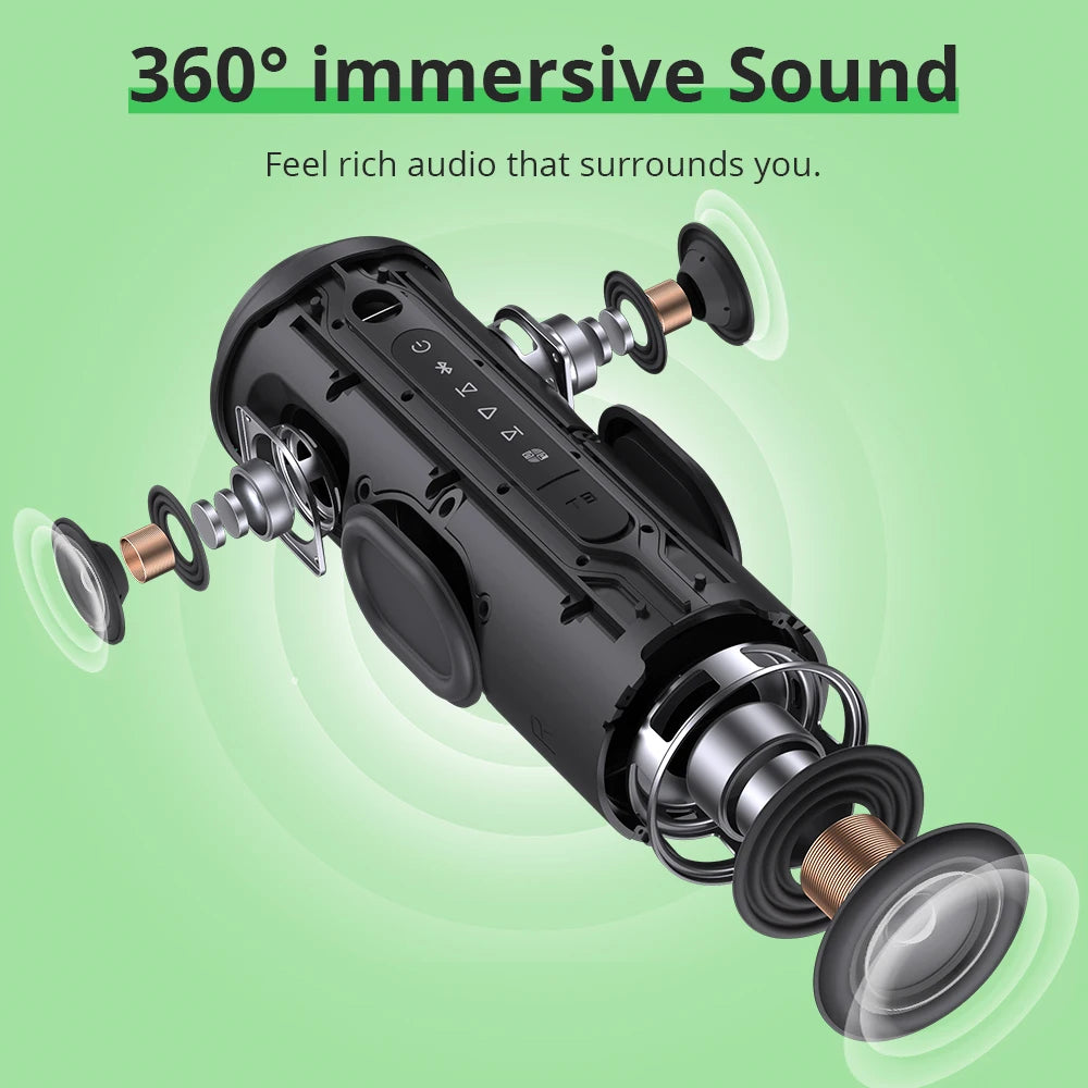 Tronsmart T8 40W Portable Bluetooth Speaker - Waterproof IPX7, Deep Bass SoundPulse, App Control for Outdoor & Camping