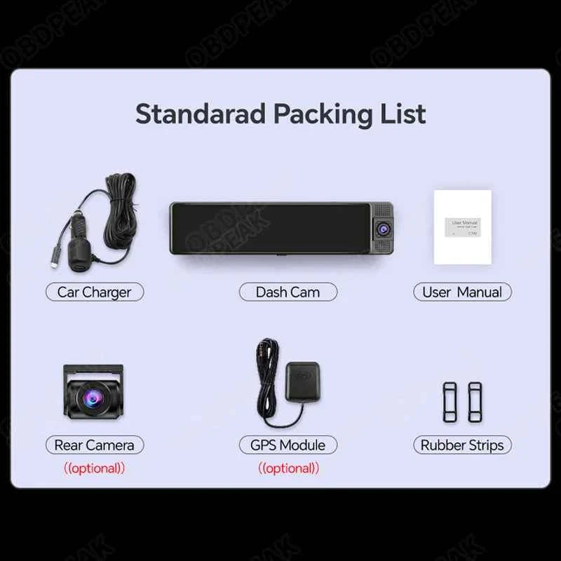 H330 3-Channel 4K Dash Cam with WiFi, GPS, and Night Vision - Flexivo