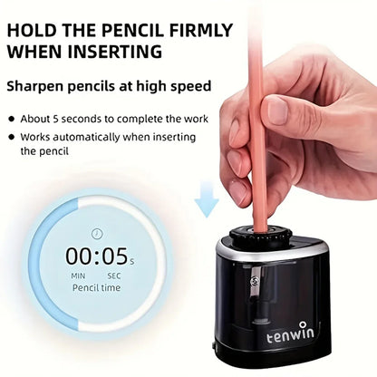 Automatic Electric Pencil Sharpener for 6–8 mm Pencils