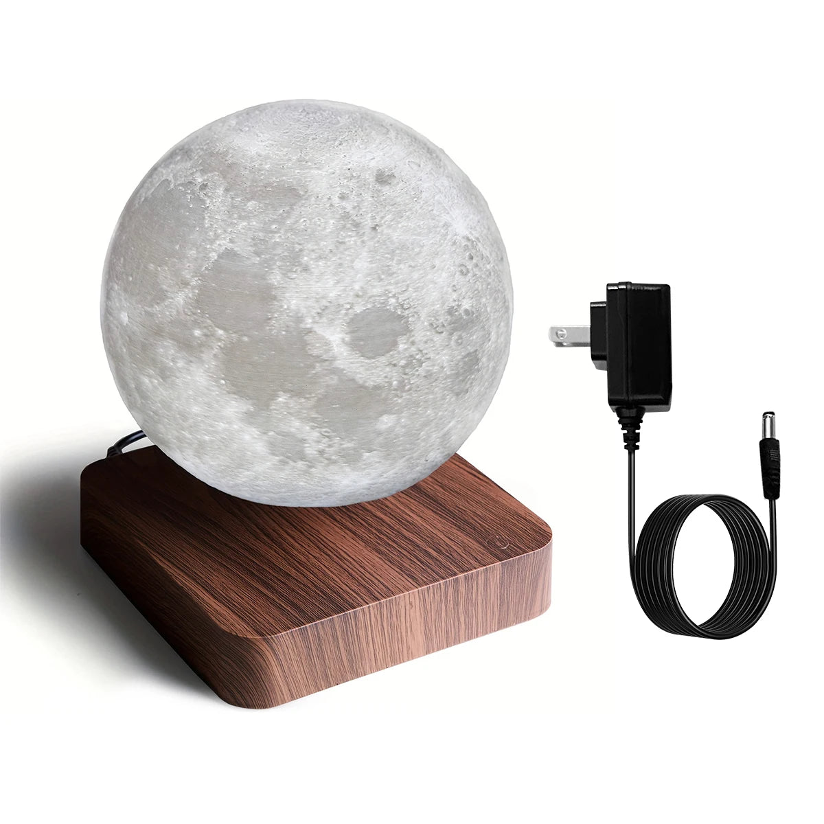 Magnetic Levitating Moon Lamp with Wooden Base