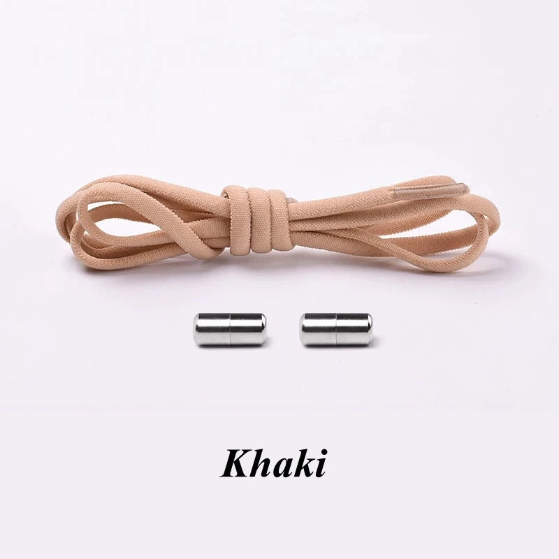 No-Tie Elastic Shoelaces with Metal Lock