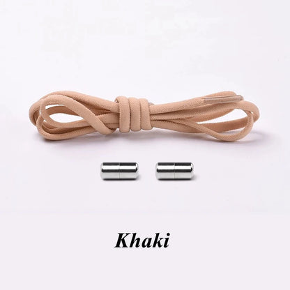 No-Tie Elastic Shoelaces with Metal Lock