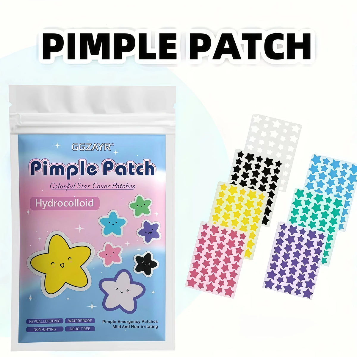 Seven-Color Star Hydrocolloid Pimple Patches
