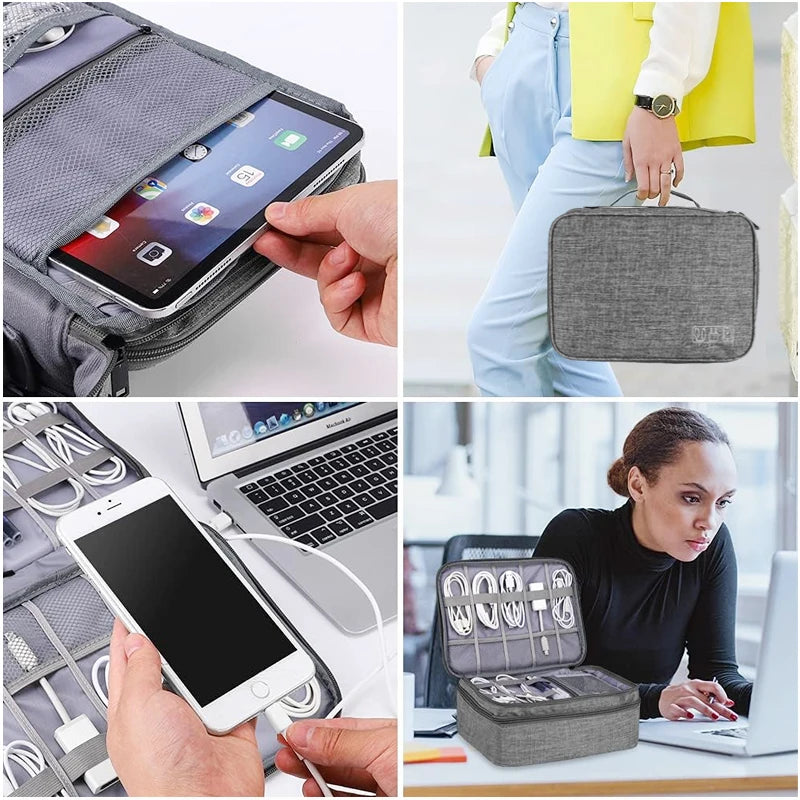 Flexivo Travel Cable Storage Bag – Waterproof Oxford Organizer