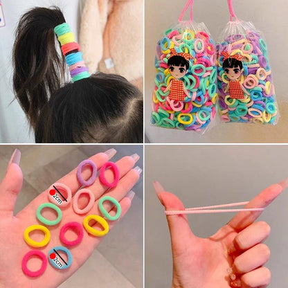 Nylon Mini Elastic Hair Ties, Assorted Packs