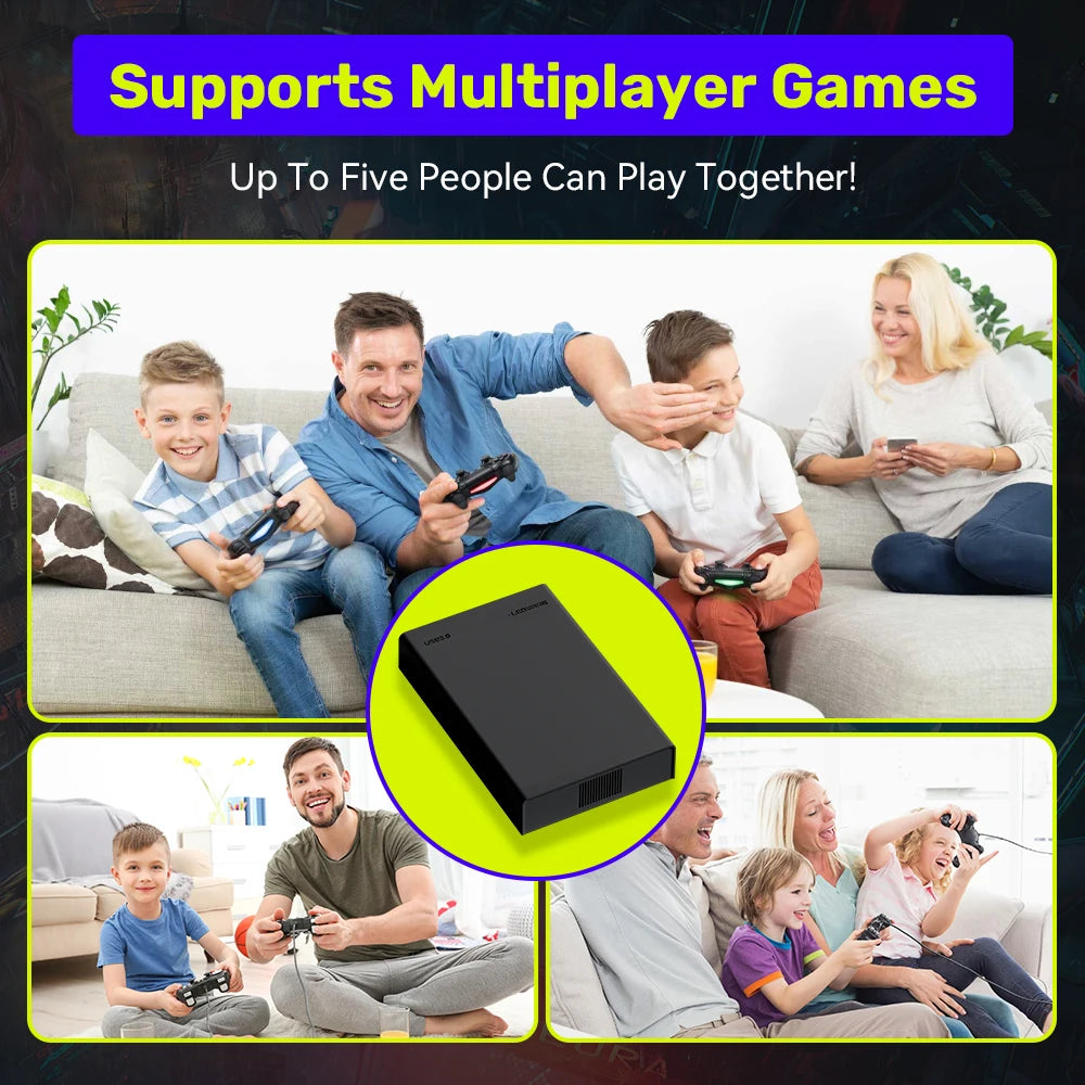 Retro Gaming External Hard Drive — 500GB, 38,000+ Games, 50+ Emulators (PS3/PS2/Switch/Xbox/Wii) - Flexivo