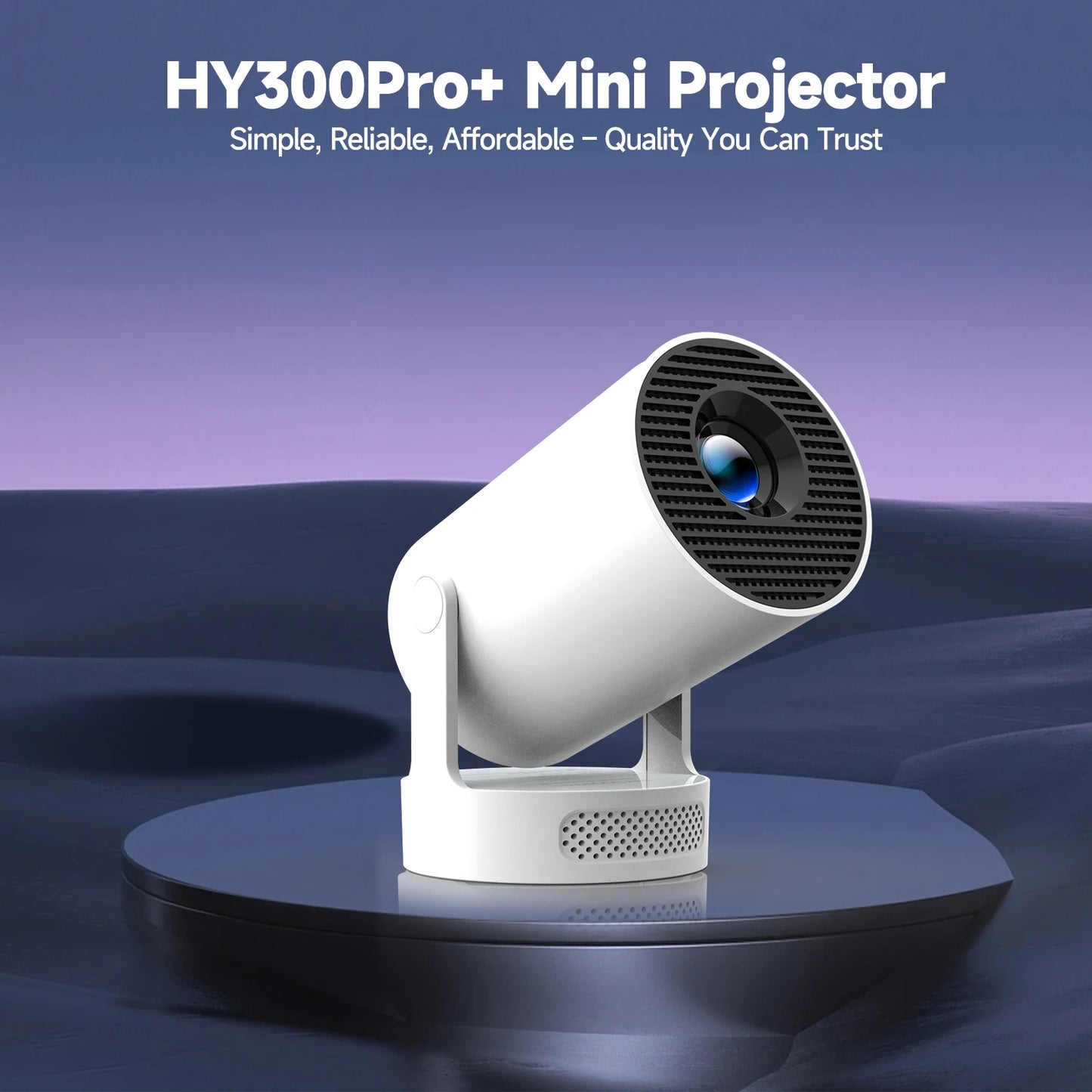 Magcubic HY300 Pro+ Mini Projector — Android 14, WiFi 6, 8000 Lumens