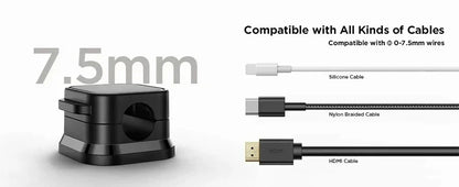 Magnetic Cable Clips — Adhesive Cord Organizer for Desk, Home & Office
