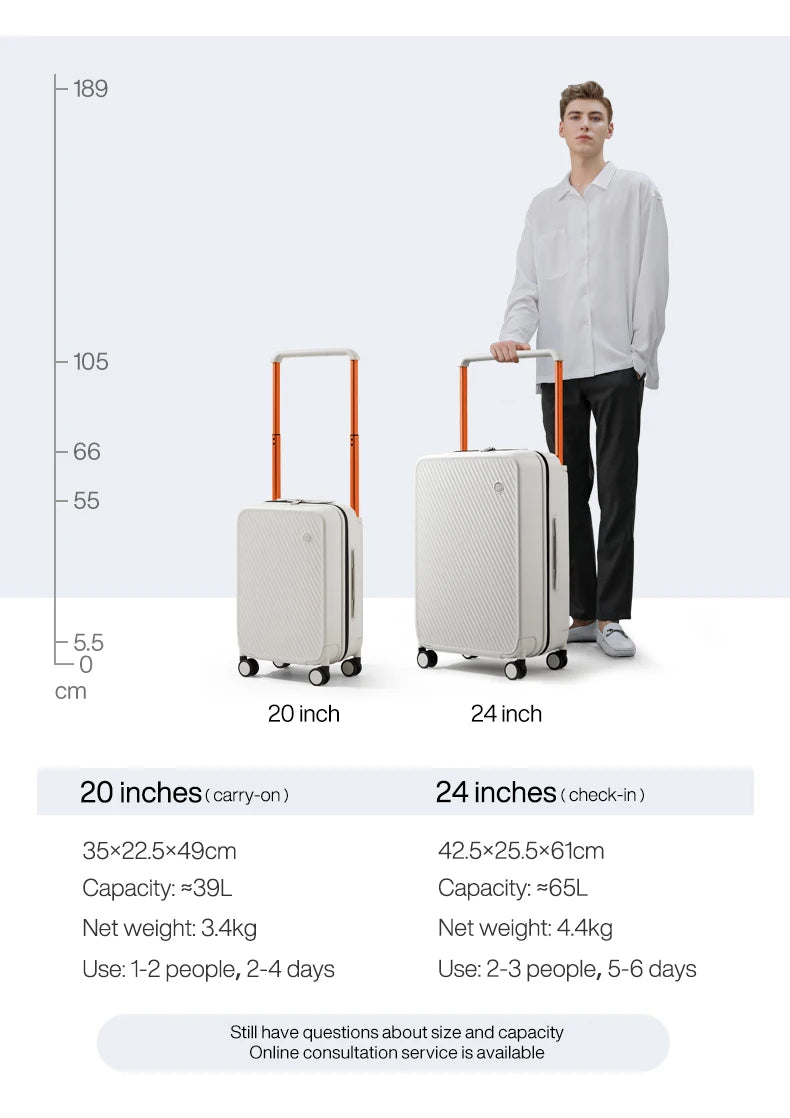 Hardside Spinner Suitcase with Wide Handle — 20" & 24"