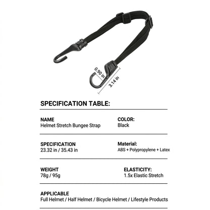 Motorcycle Elastic Cargo Strap, 23.6 or 35.4 in