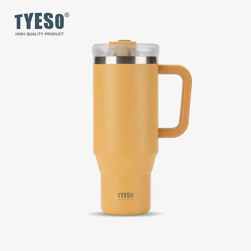 Vacuum Insulated Travel Mug with Straw & Handle for Ultimate Convenience - Flexivo