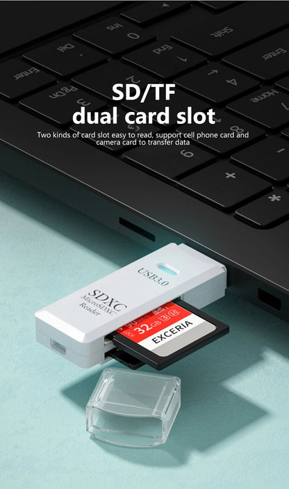 2-in-1 USB SD and microSD Card Reader